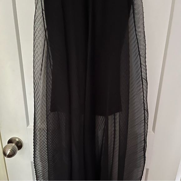 NWOT stunning gauzy witchy floaty sequined  flutter sleeved maxi dress - Picture 4 of 9